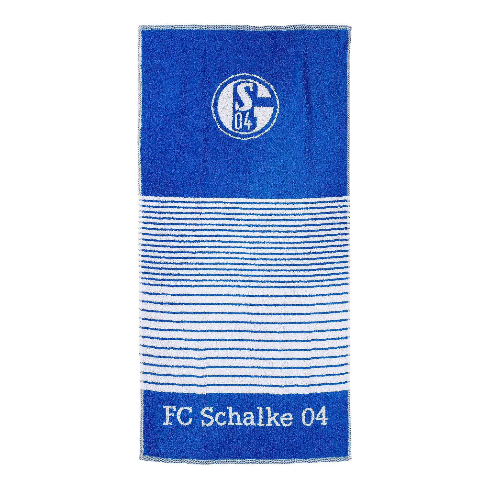 FC Schalke 04 Handtücher FC Schalke 04 Handtuch Streifen Königsblau 100x50 cm