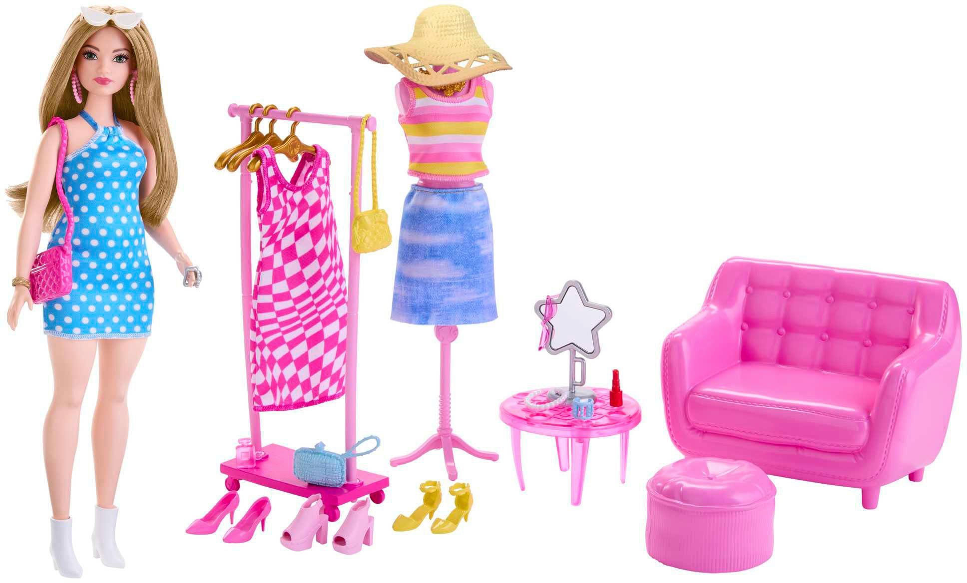Modeset, mit Anziehpuppe Barbie Kleiderschrankzubehör Kleidung und