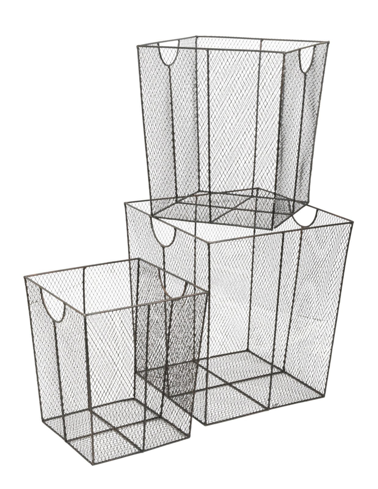 Aubaho Dekoobjekt Ein Satz von 3 Körben zur Aufbewahrung Replikat Retro Design Dekoratio