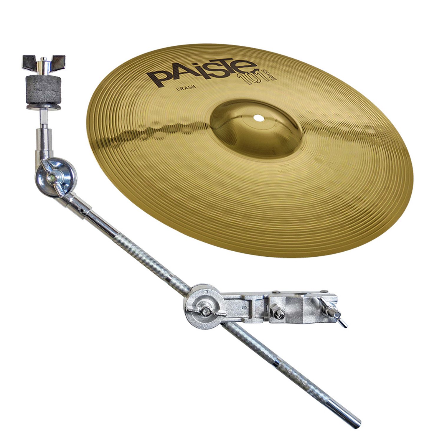 Schlagzeug Paiste 101 Crash Becken 14 mit Beckenarm