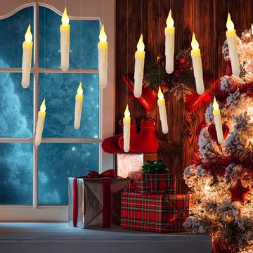 autolock LED-Kerze 12 Stück Fantasy-Schwimmkerzen mit Zauberstab-Fernbedienung, Halloween Weihnachten Dekoration Schwimmende Kerzen,Warmes Licht