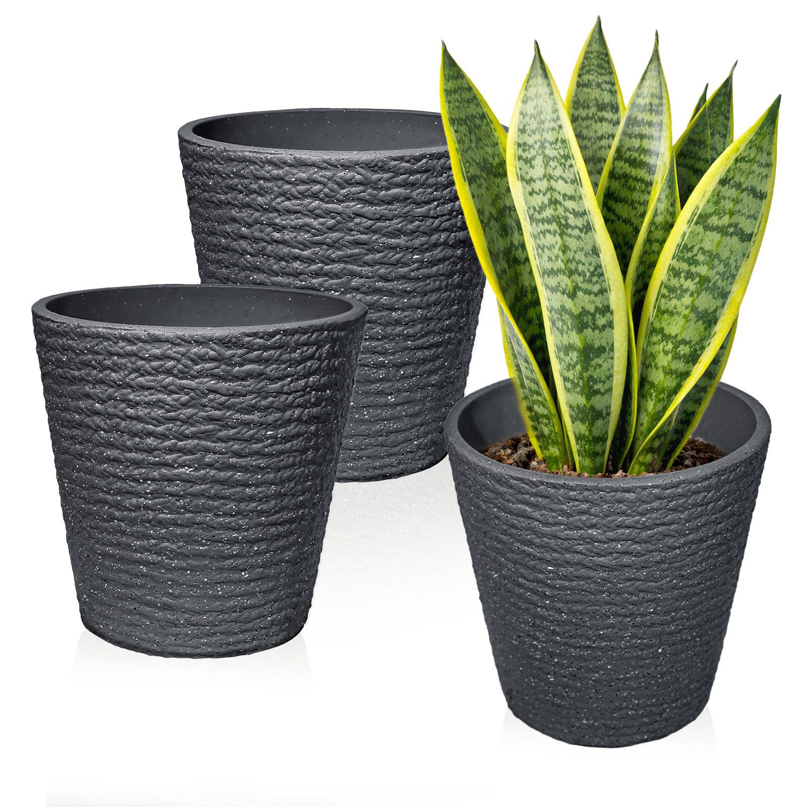 M&W DAS DESIGN Pflanzkübel Blumentopf Übertopf Pflanzentopf Pflanztopf dick 19Øx20H (1 St)