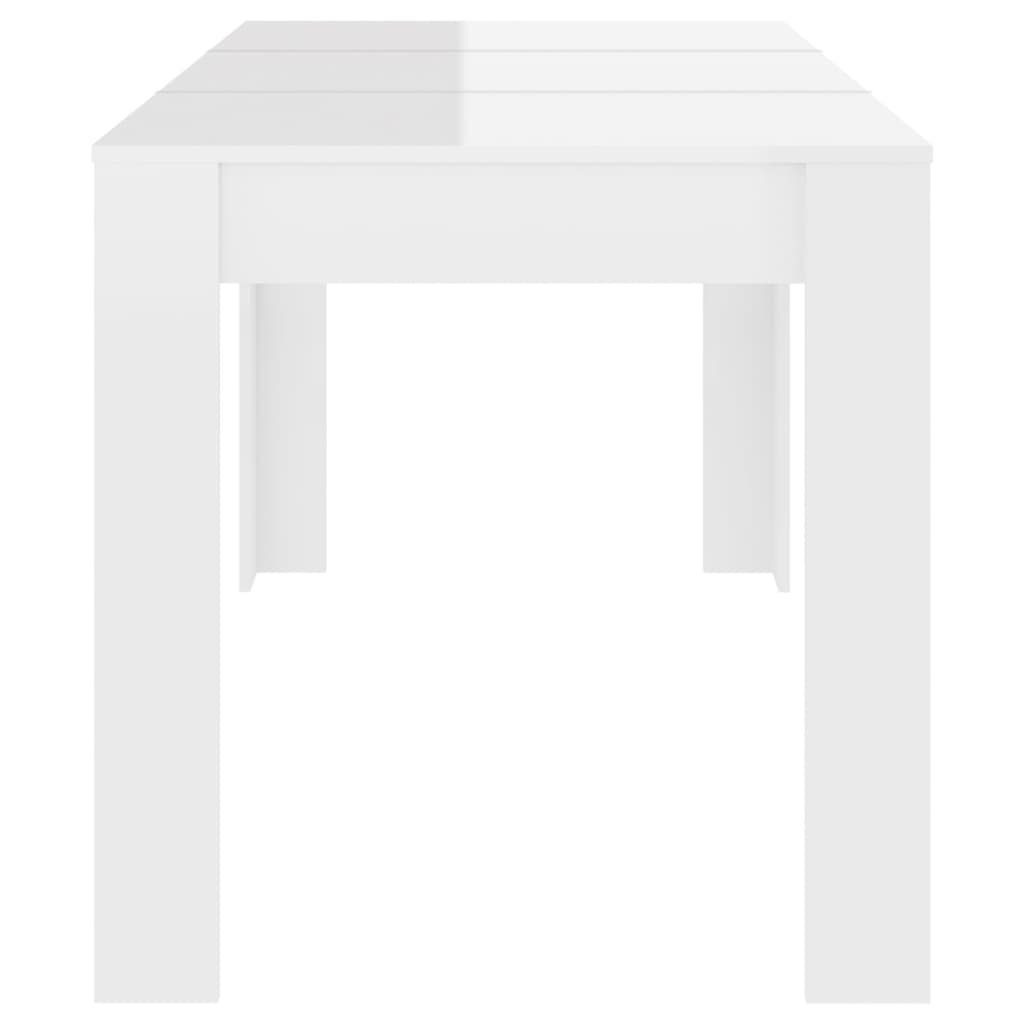 Esstisch Holzwerkstoff Esstisch Hochglanz-Weiß Hochglanz-Weiß | 140x74,5x76 cm vidaXL (1-St) Hochglanz-Weiß