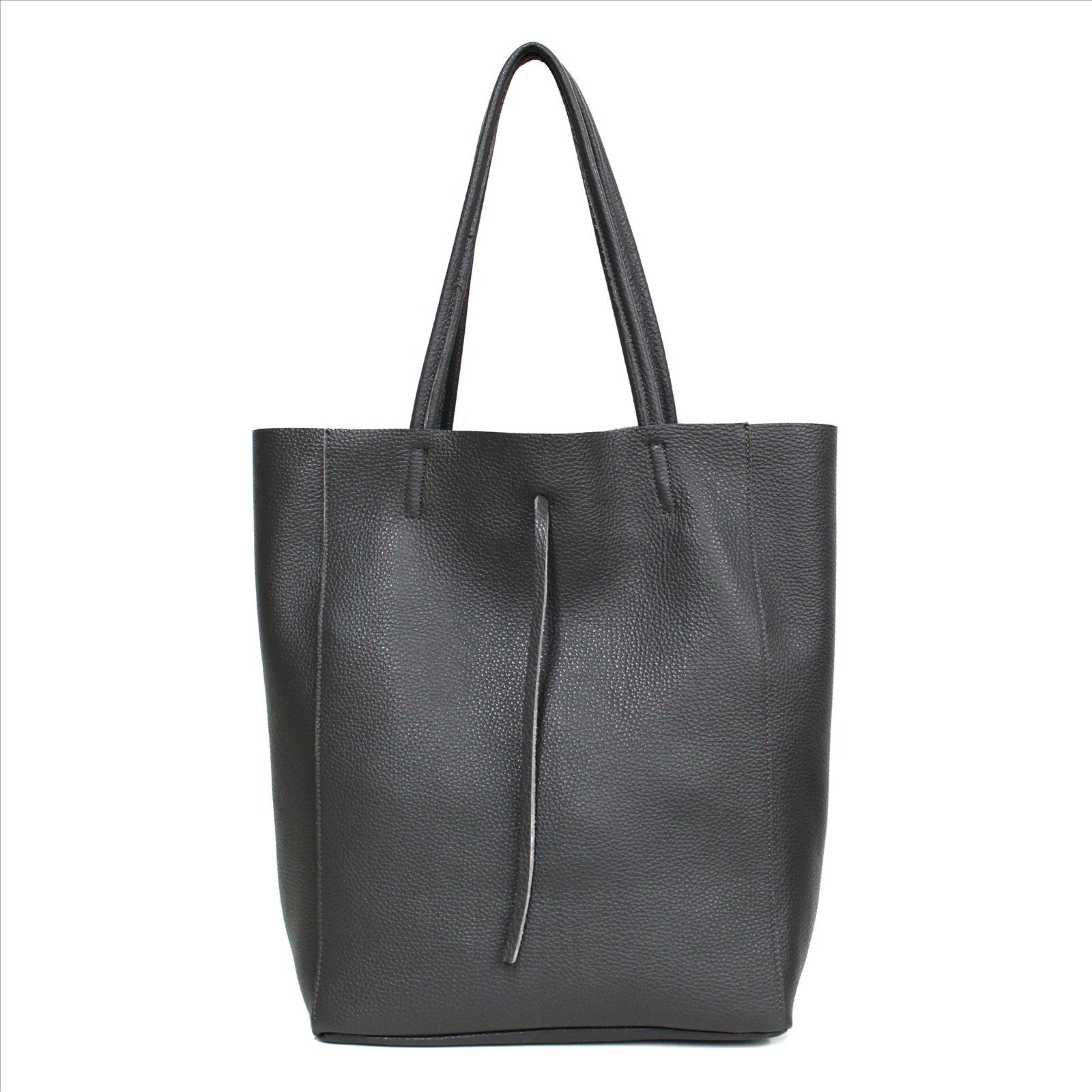 SEVA Shopper Shopper Tasche Leder mit Reißverschluss für Frauen mit Innentasche, Farboptionen, mittel groß, groß