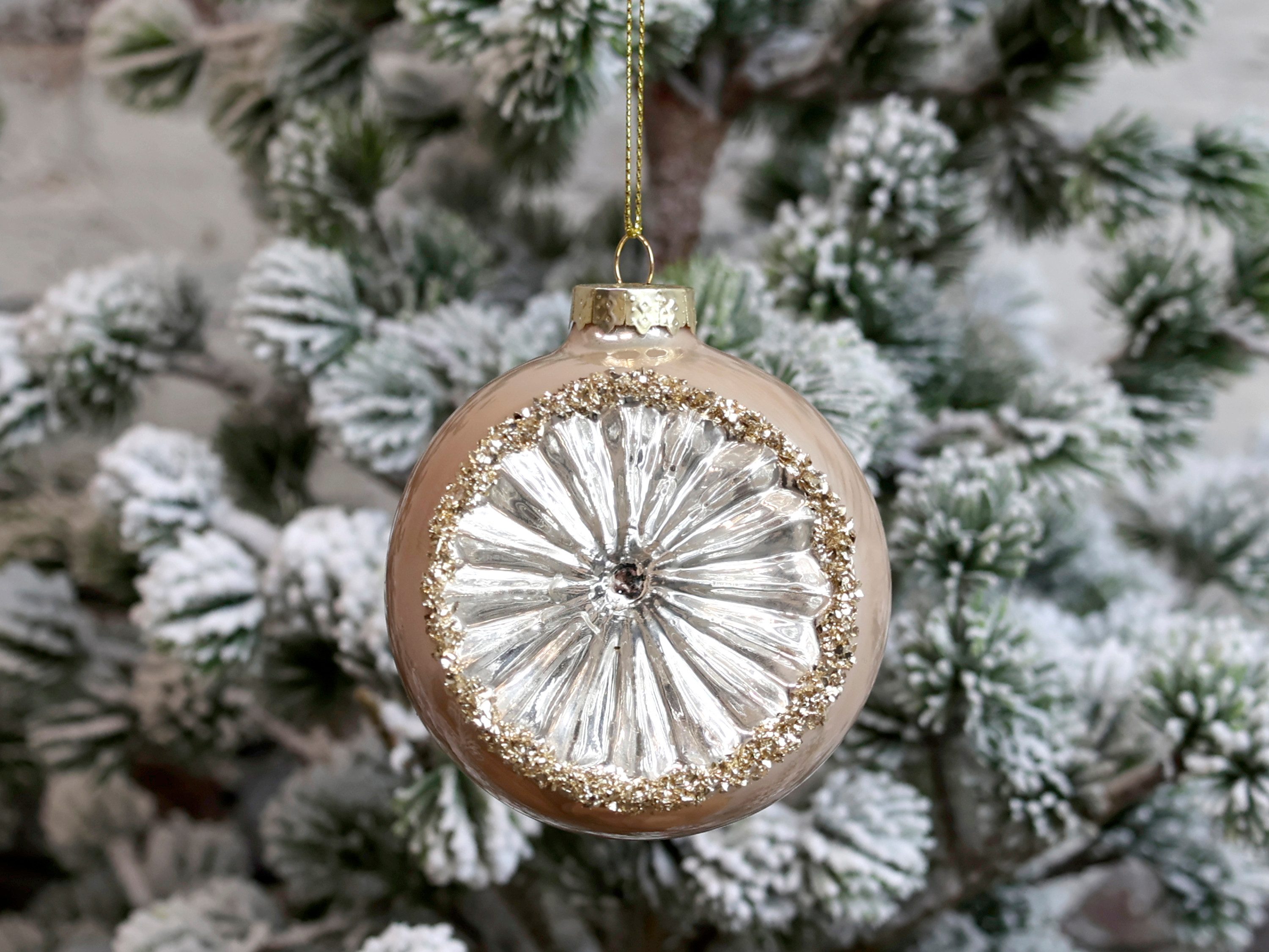 Chic Antique Weihnachtsbaumkugel Glas Weihnachtskugeln Pastell Vintage Christbaum Deko Kugeln, Christbaumkugel, Glas, Skandinavisches Design, Pastellfarben