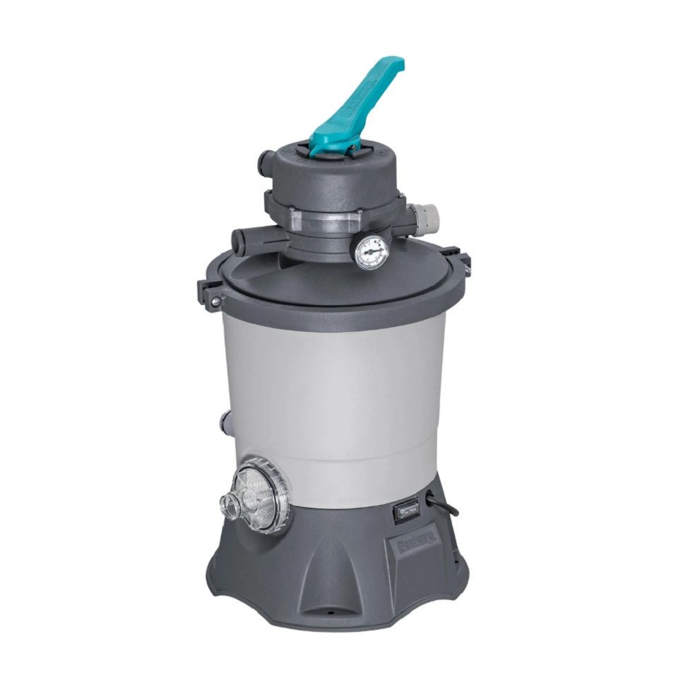 Bestway Sandfilteranlage Sandpumpe, Sandfilterpumpe, Poolpumpe, Sandfilteranlage, 6-Stufen-Regelventil, ChemConnect
