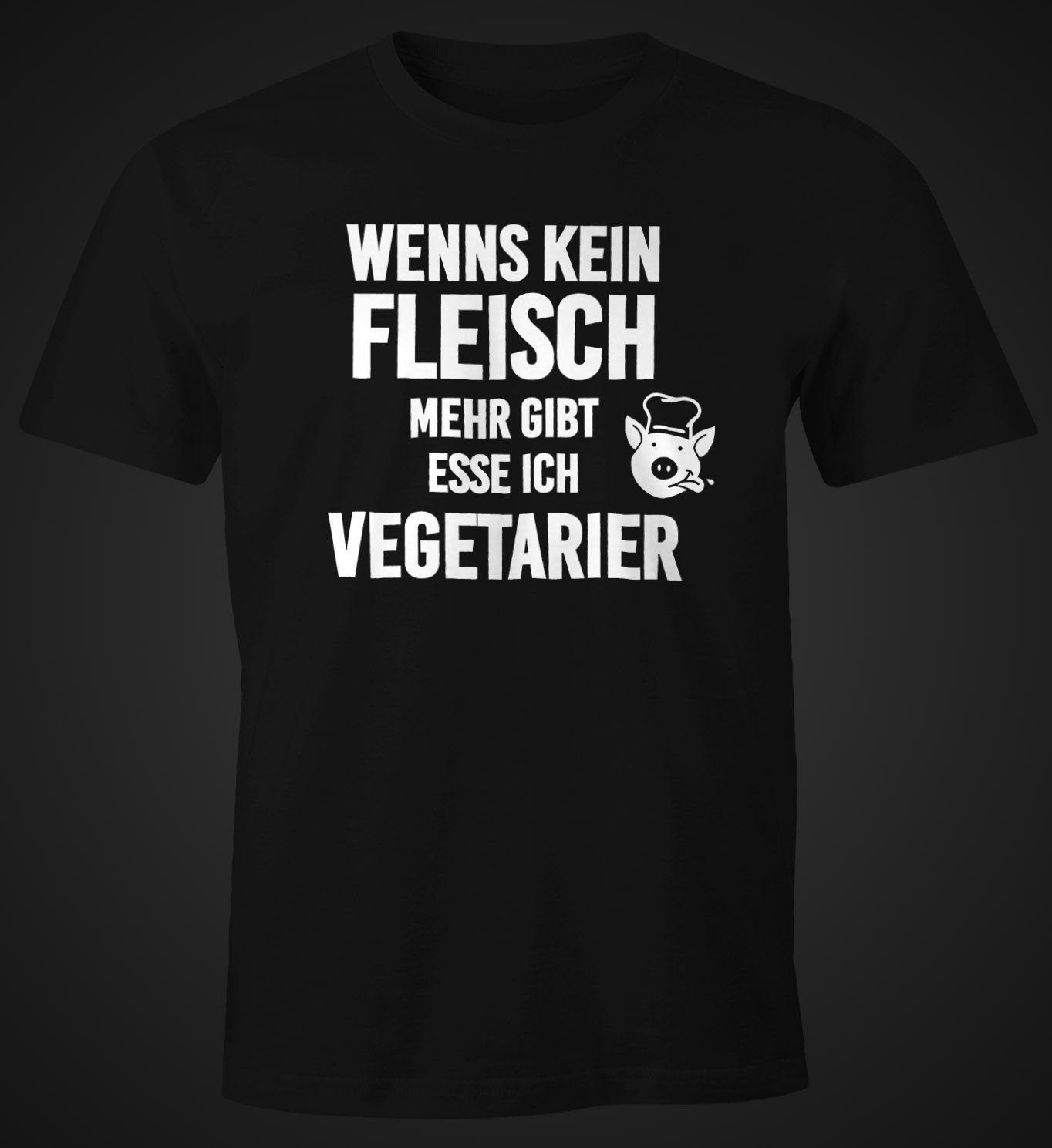 MoonWorks Print-Shirt Herren T-Shirt Wenn es kein Fleisch mehr gibt esse ic günstig online kaufen