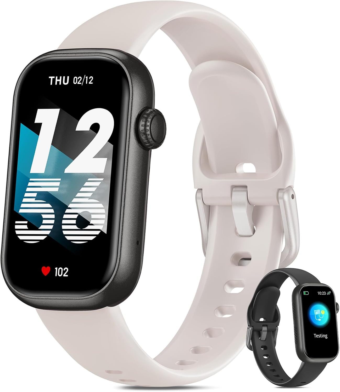 BOALZETD QS50 Smartwatch (3,7 cm, android ios), Schlanke Smartwatch mit 1.47" Display, 10 Tagen Laufzeit