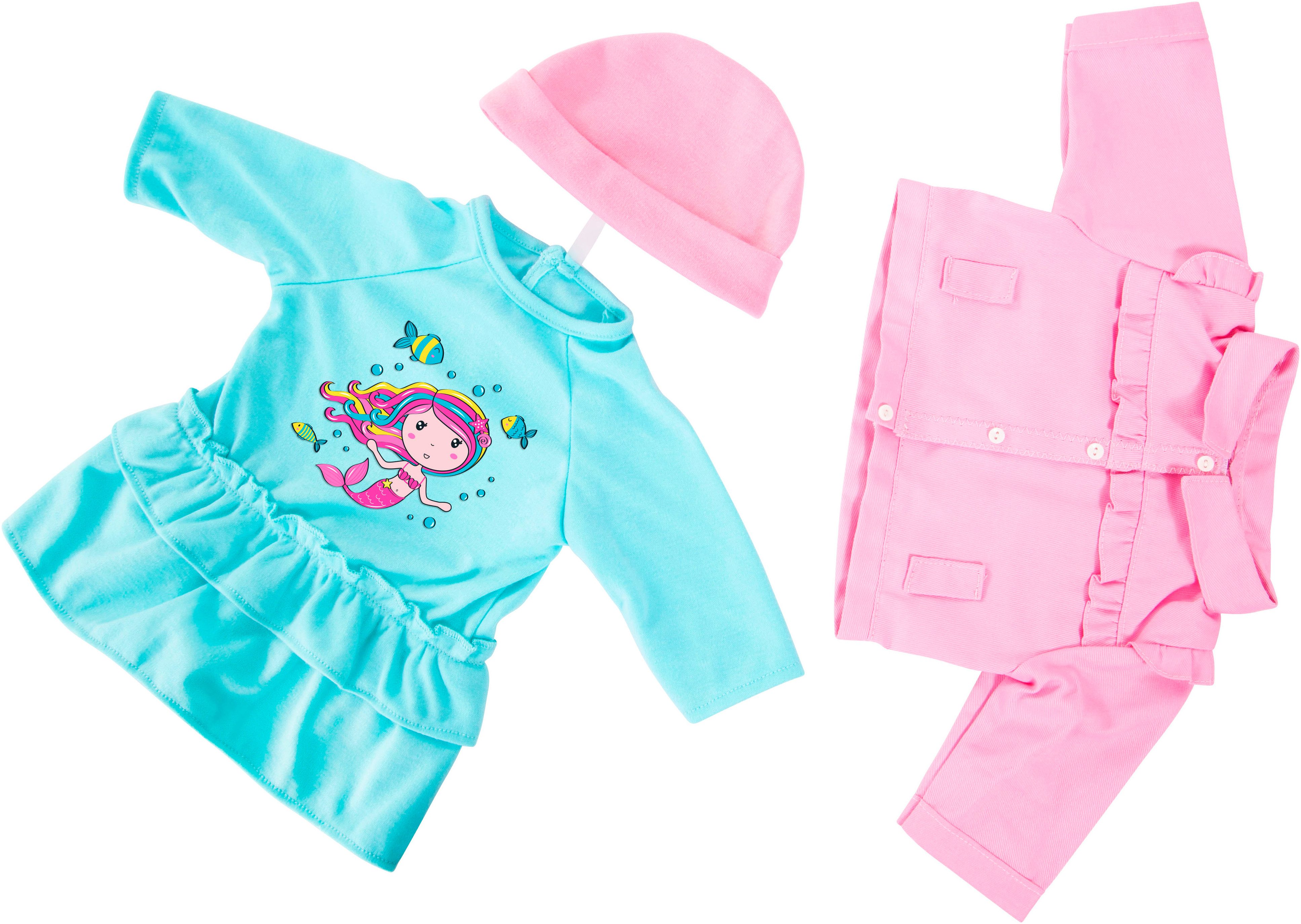 Bayer Puppenkleidung Kleid/Jacke blau 46 cm (Set, 3-tlg)