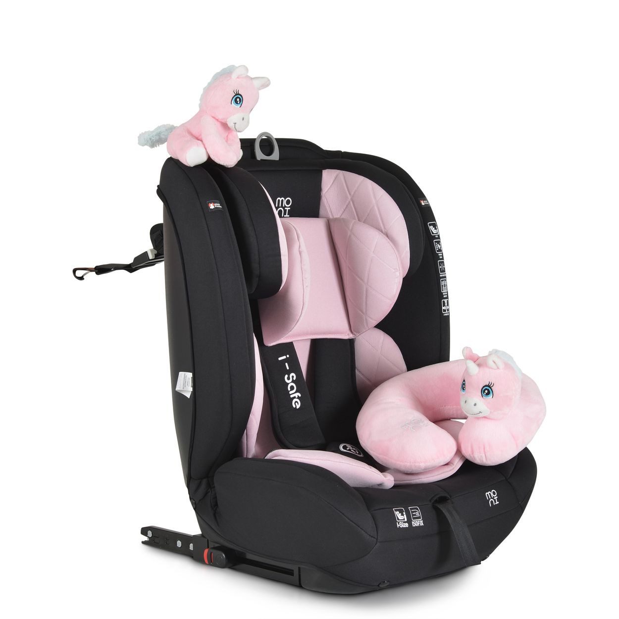 Moni Autokindersitz Kindersitz i-Size i-Safe, ab: 1.25, bis: 12, (76-150cm) Isofix, Top Tether, 13-fach verstellbar