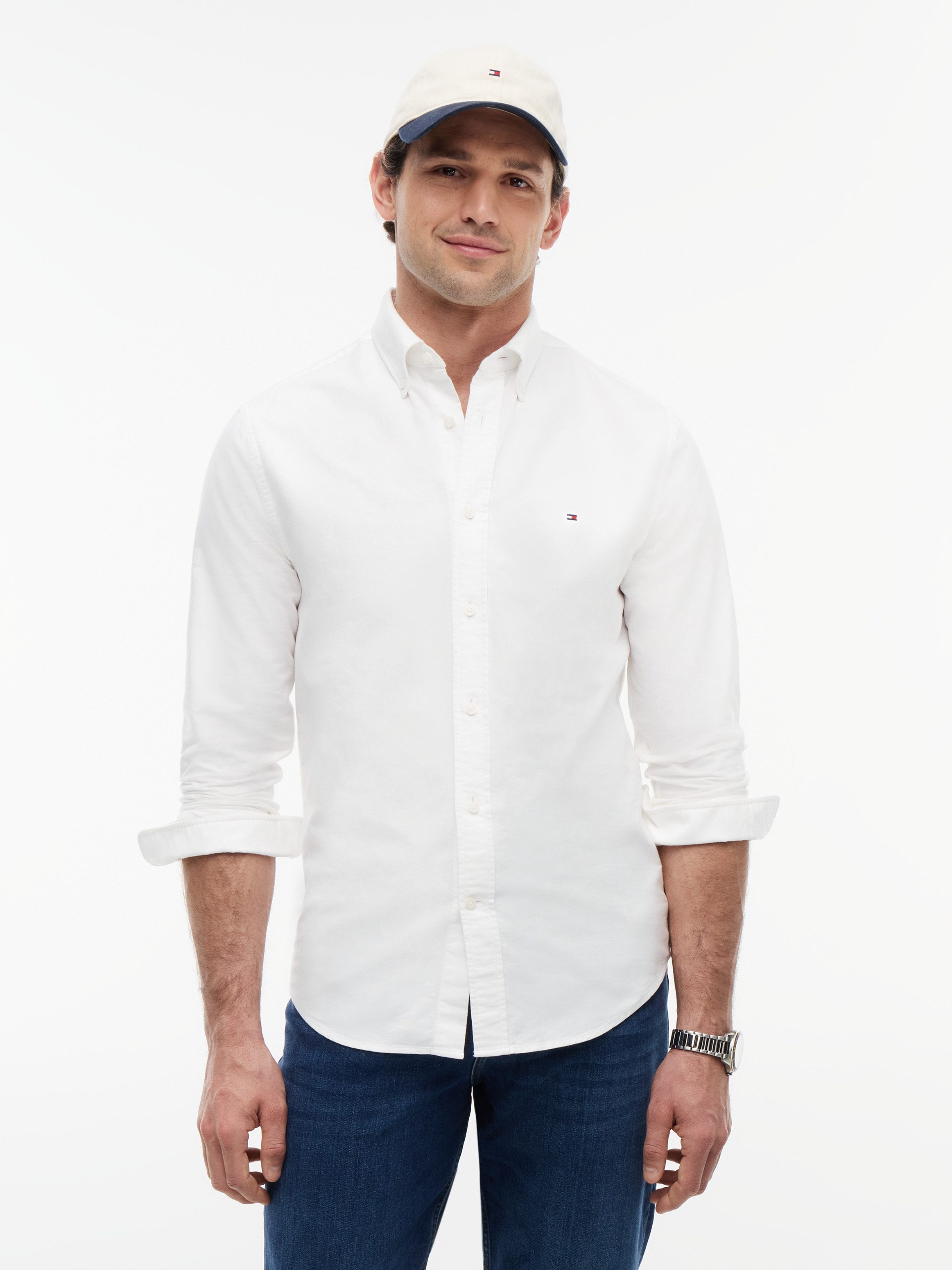 Tommy Hilfiger Langarmhemd SOLID HERITAGE OXFORD Regular Fit Regular Fit Oxford Casual