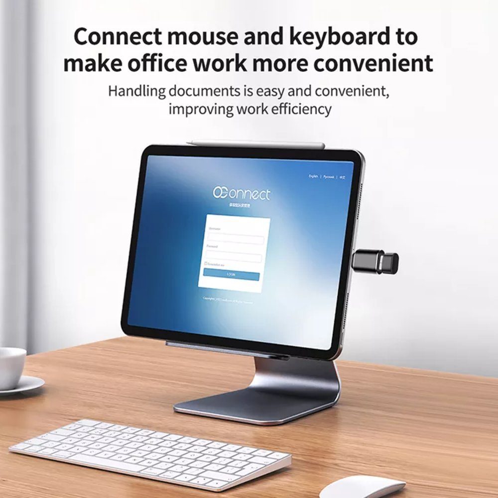 TradeNation USB A 3.0 auf Lightning Adapter OTG iPhone iPad USB-Stick Daten Laden Smartphone-Adapter Lightning zu USB 3.0 Typ A, Schnelles Laden, Plug & Play, USB 3.0