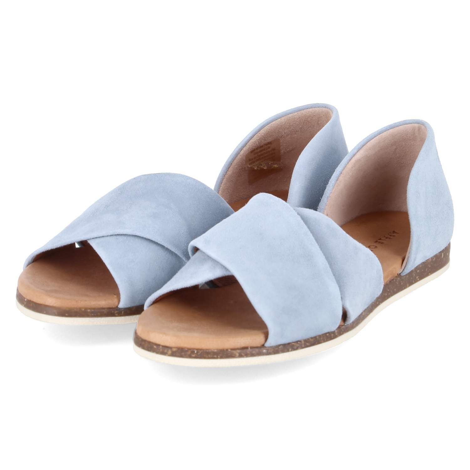 Apple of Eden Apple of Eden CHIUSI 78 celeste Damen Rauleder hellblau Sandalette