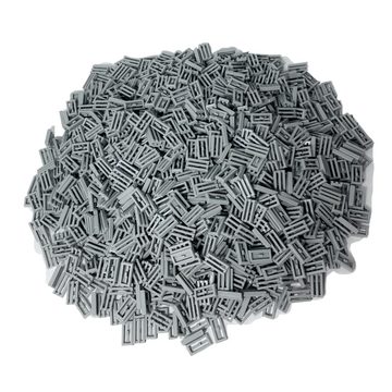 LEGO® Spielbausteine LEGO® 1x2 Fliesen Gitterfliesen Hellgrau - 2412b NEU! Menge 5000x, (Creativ-Set, 5000 St), Made in Europe