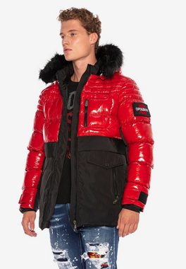 Cipo & Baxx Steppjacke mit wärmender Kapuze