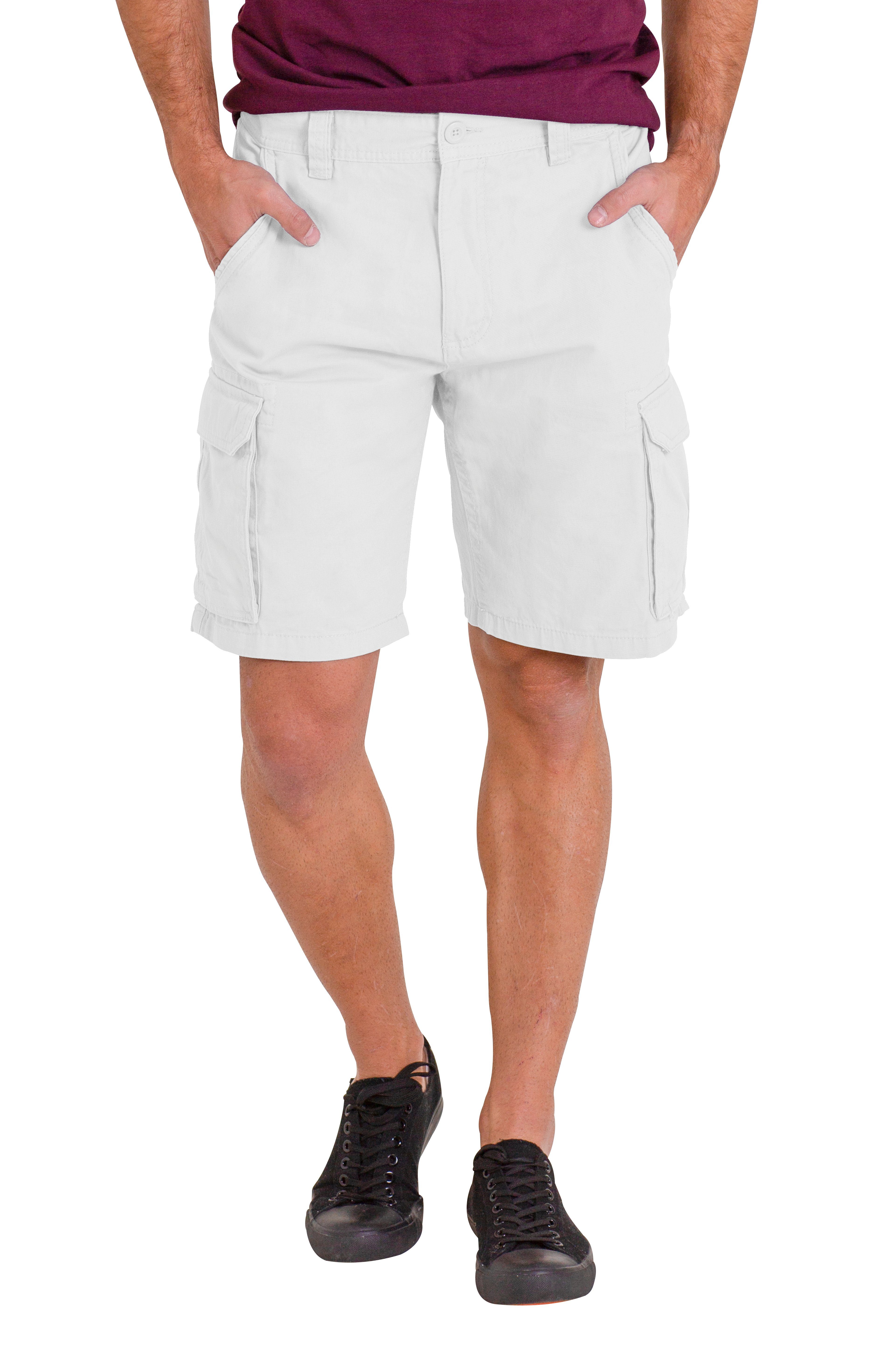 BlauerHafen Cargoshorts Herren Premium Cargo Shorts 100% Baumwolle 6 Taschen Sommer Halbhose