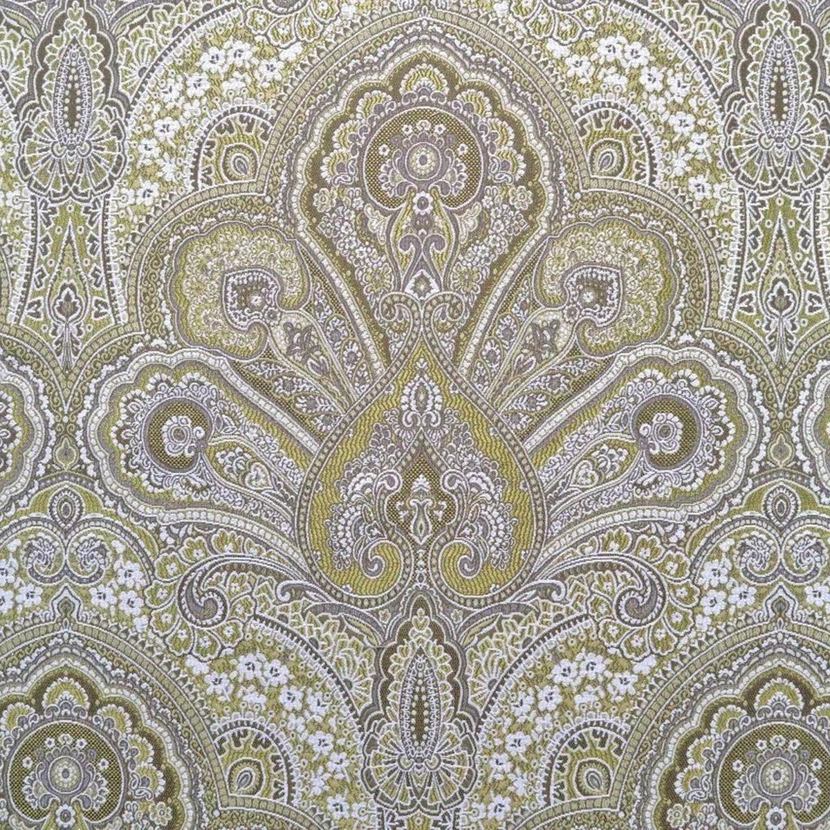 Stofferia Stoff Polsterstoff Jacquard Verdi Gold, Breite 280 cm, Meterware