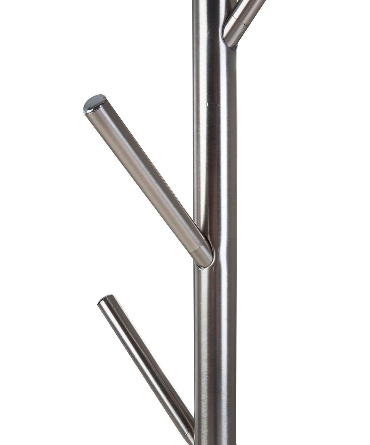 Home4You Kleiderständer Garderobenständer, Höhe 170 cm, Edelstahl, mit 5 Haken, Ø 30 cm