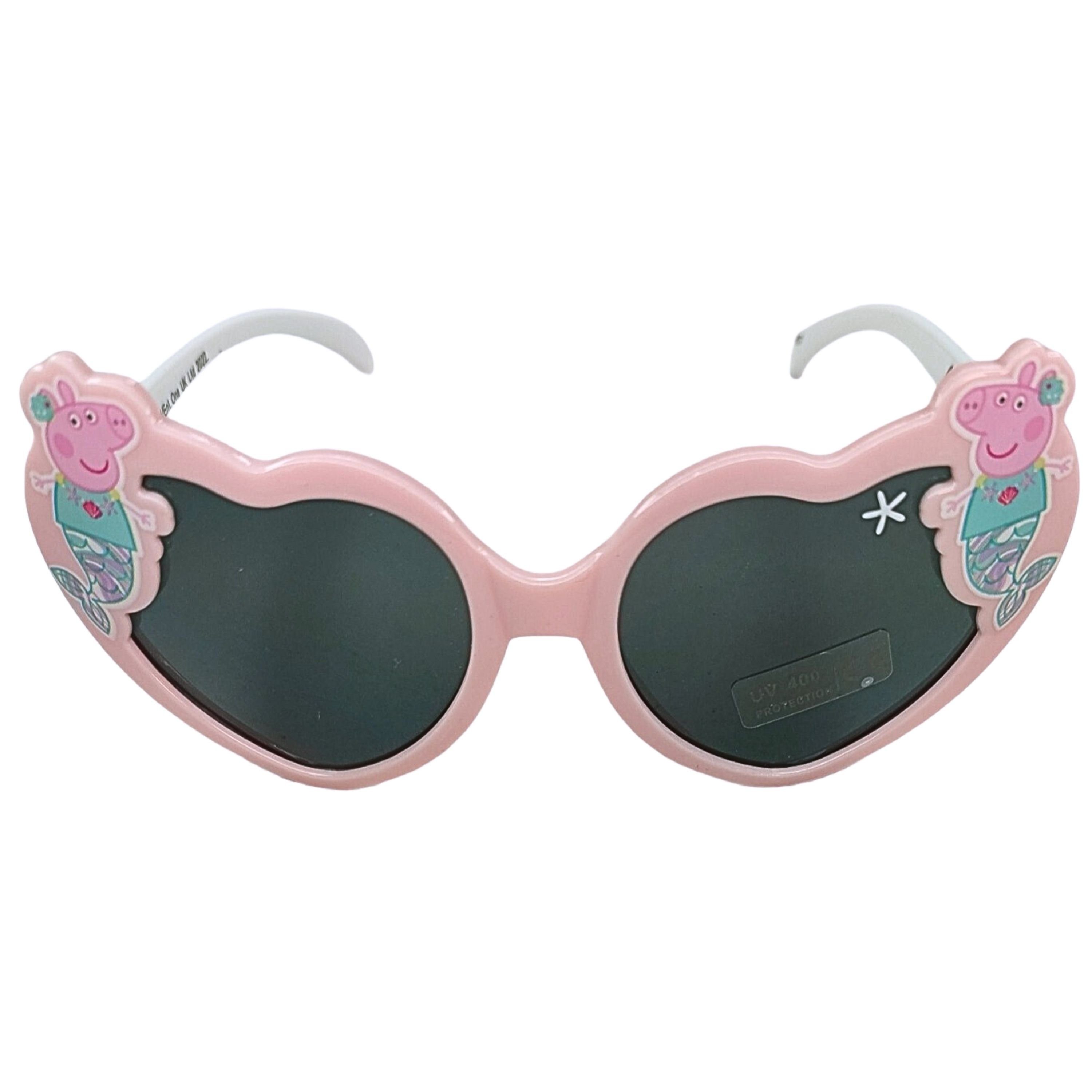 Peppa Wutz Pig 100% in UV Schutz mit Sonnenbrille Herzform Peppa Meerjungfrau
