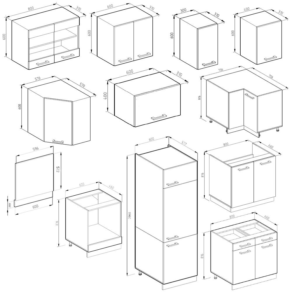 Vicco Winkelküche R-Line, Sonoma/Weiß, 227 x günstig online kaufen