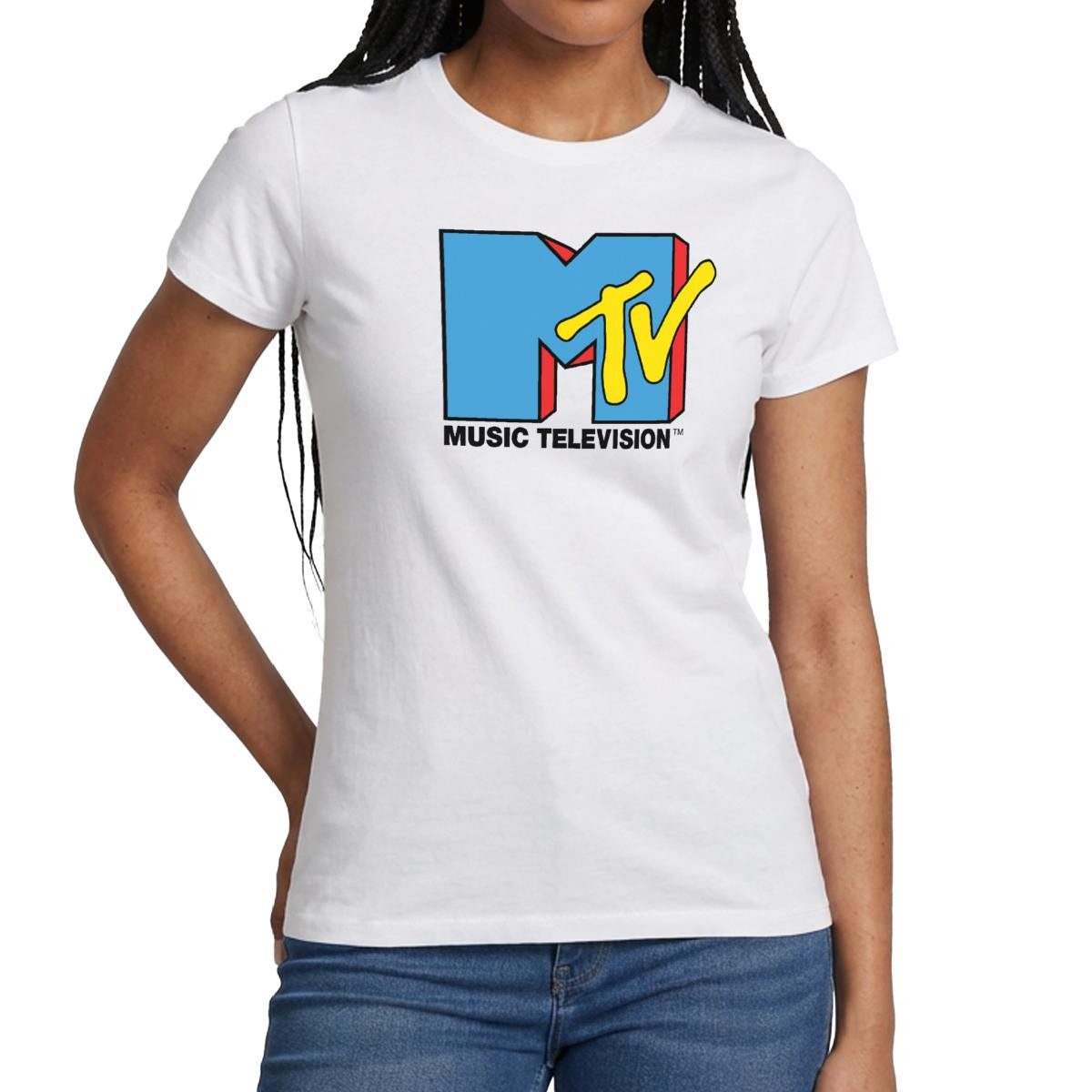 T-Shirt MTV Music Television Klassiches Logo Frauen T-Shirt