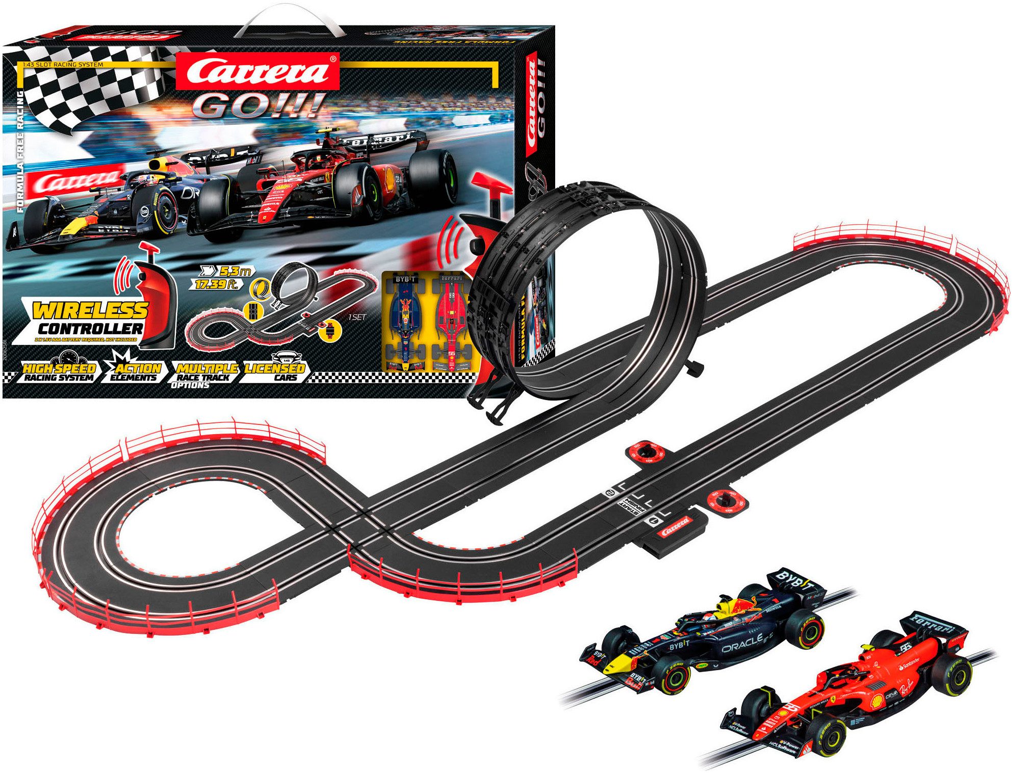 Carrera® Autorennbahn Carrera GO!!! - Formula Free Racing (Formel 1) (Streckenlänge 5,3 m)