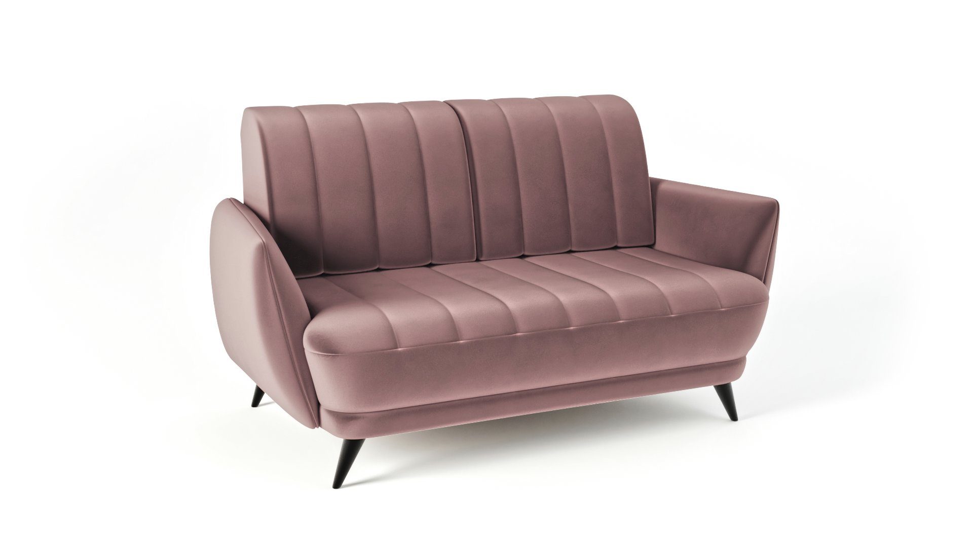 Siblo Elegantes 2 Zweisitzer-Sofa 2-Sitzer - Rolo Sofa Zweisitziges Rosa