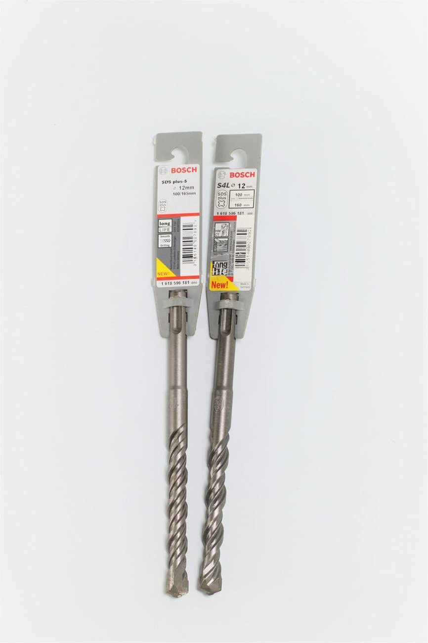 BOSCH Hammerbohrer 2x BOSCH Hammerbohrer 12x100/165mm SDS plus 5 Nr.1618596181 Bohr…