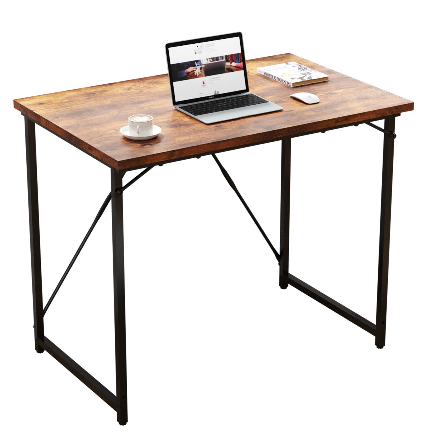 HOMALL Computertisch 80/100/120cm Schreibtisch mit Haken günstig online kaufen