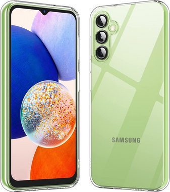 MSM Handyhülle Hülle + 2X Schutzglas für Samsung Galaxy A14 5G Panzerfolie Full