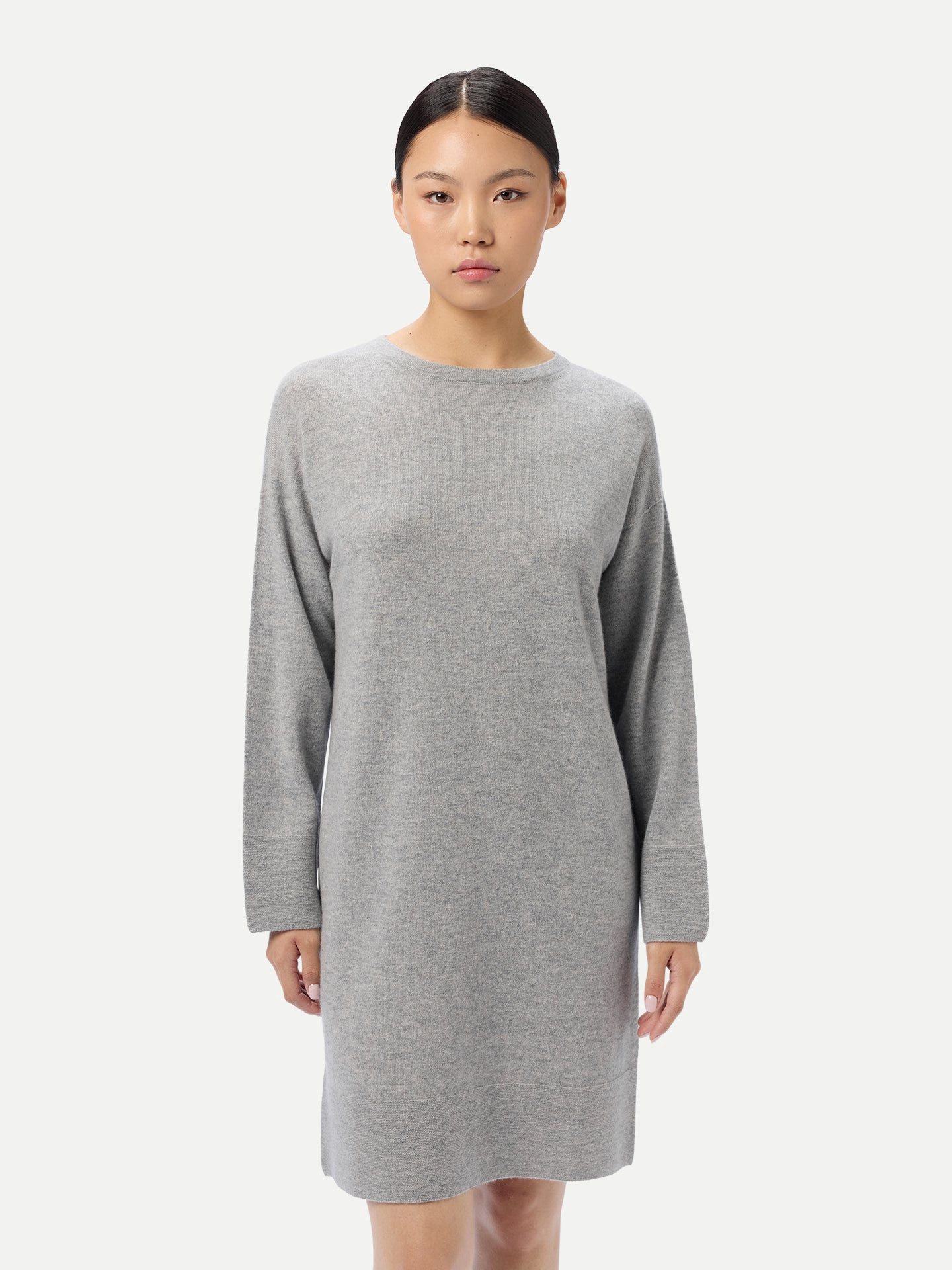 GOBI Cashmere Strickkleid Strickkleid mit Rundhalsausschnitt