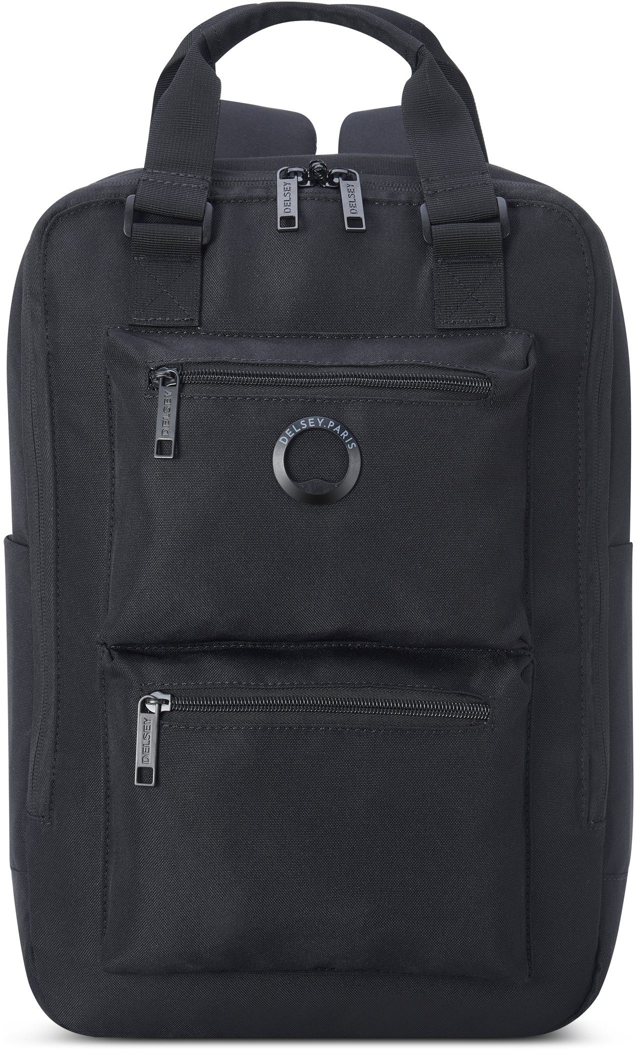 Delsey Laptoprucksack Citypak Square, aus recyceltem Material; mit gepolstertem 15,6-Zoll Laptopfach schwarz | Freizeitrucksäcke