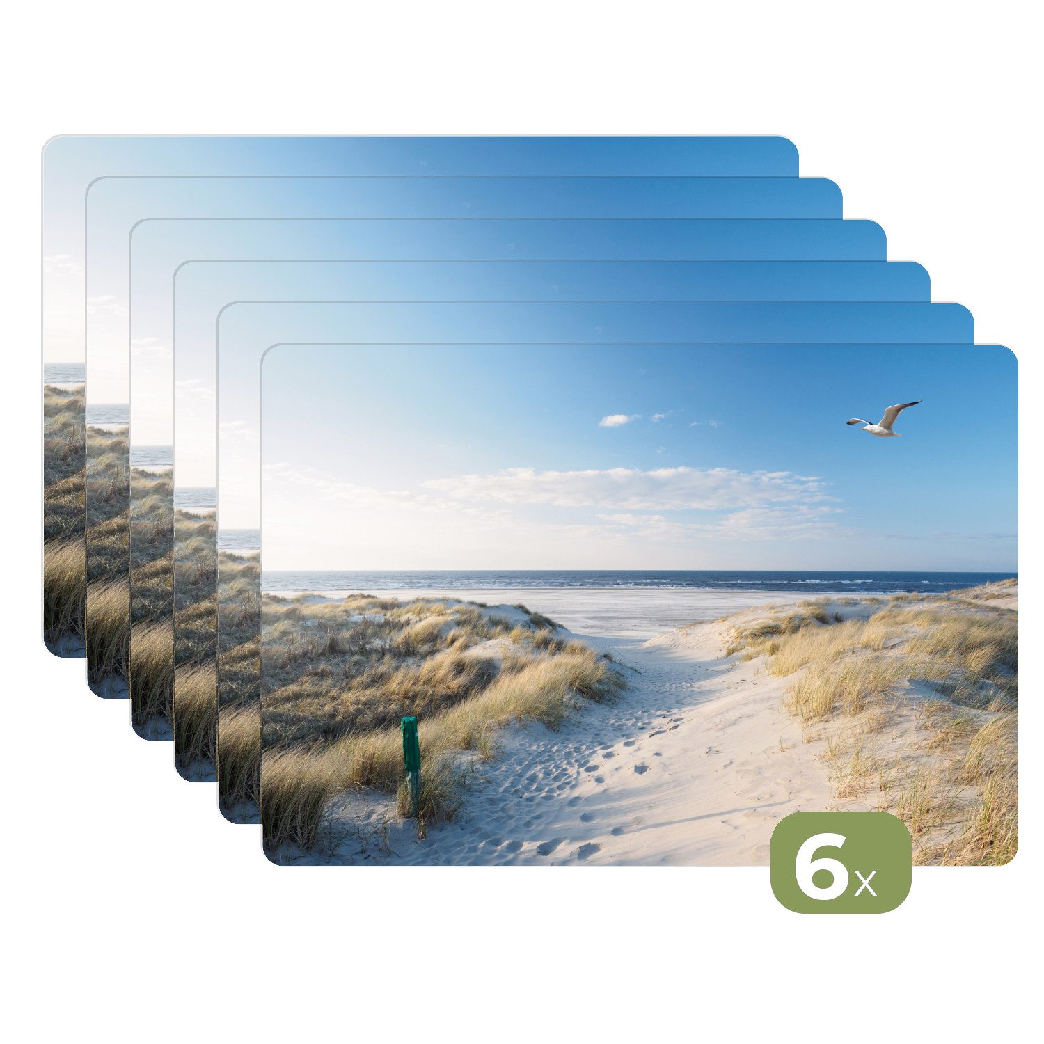 MuchoWow Platzset Düne - Möwe - günstig online kaufen
