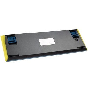 Ducky One 3 Daybreak SF Gaming Tastatur RGB LED MX-Blue Gaming-Tastatur (eutsches Layout QWERTZ, Blau, Grau, Gelb)