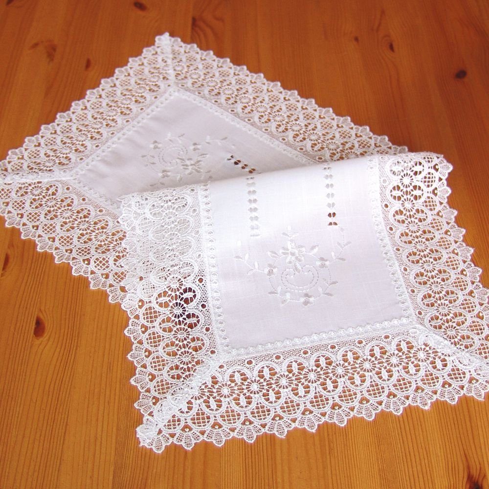matches21 HOME & HOBBY Tischdecke Tischläufer CORA Spitze & Stickerei Landh günstig online kaufen