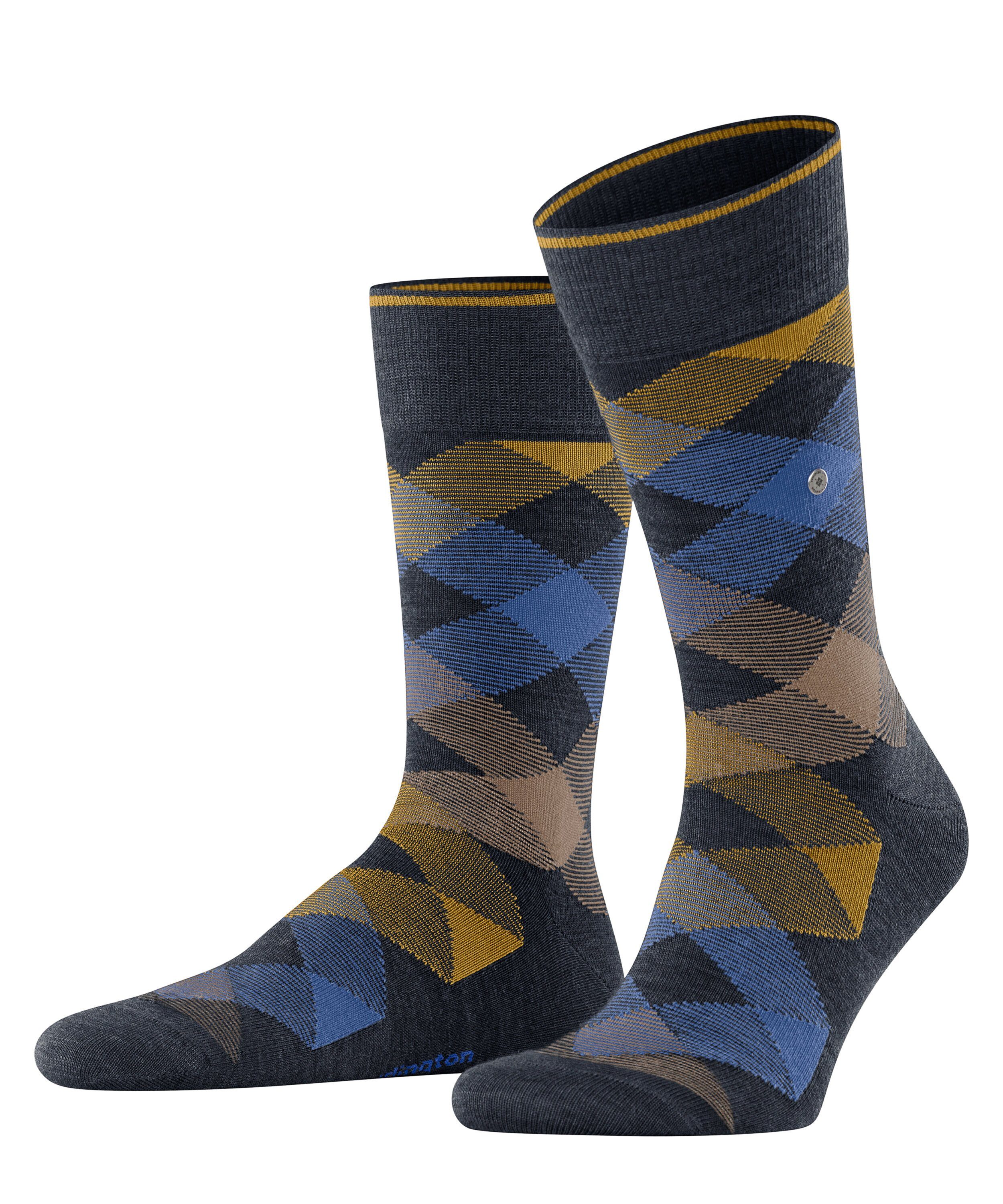 Burlington Socken Newcastle (1-Paar) steelblue Melange (6281)