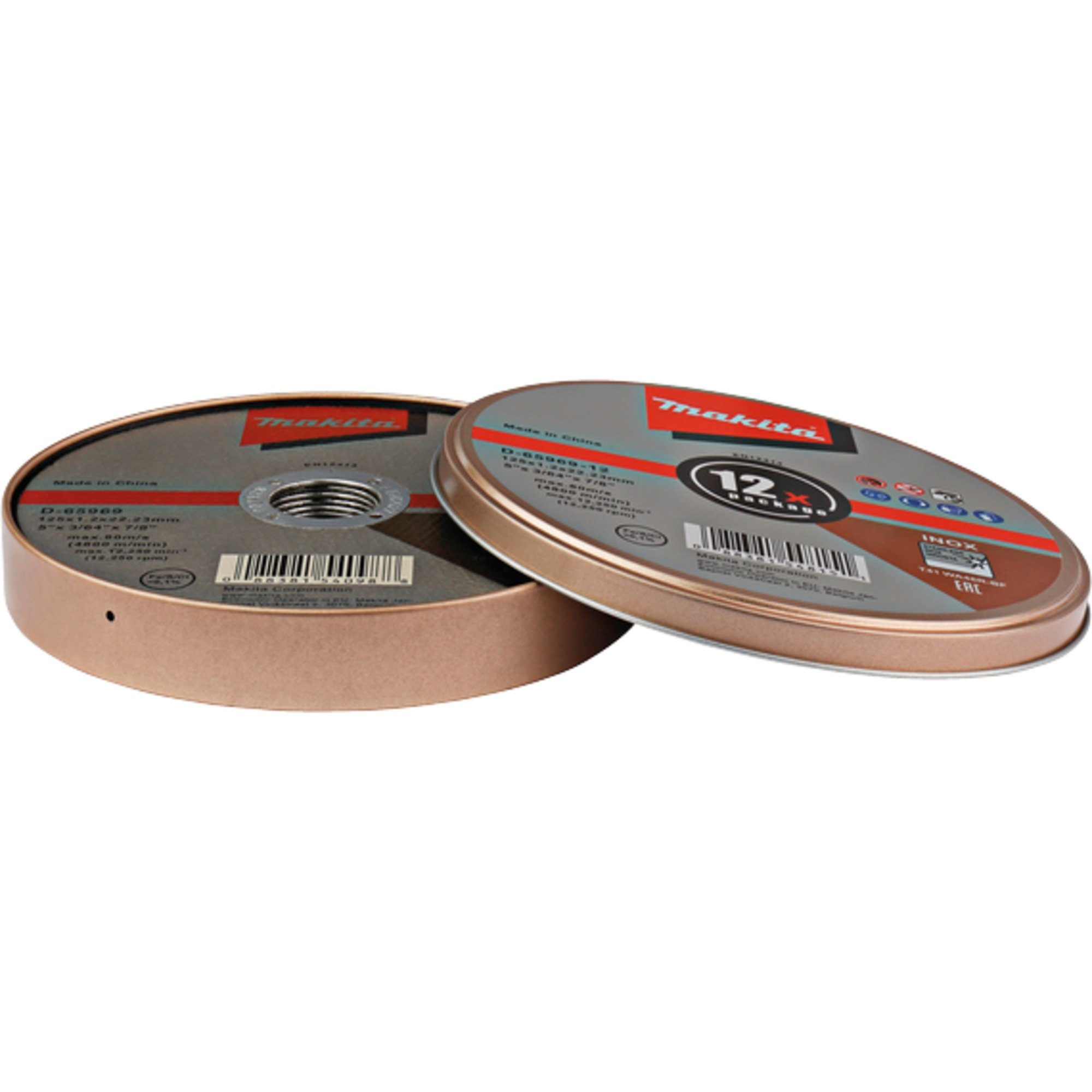 Makita Sägeblatt Makita Trennscheiben Inox, Ø 125mm D-65969-12, (12