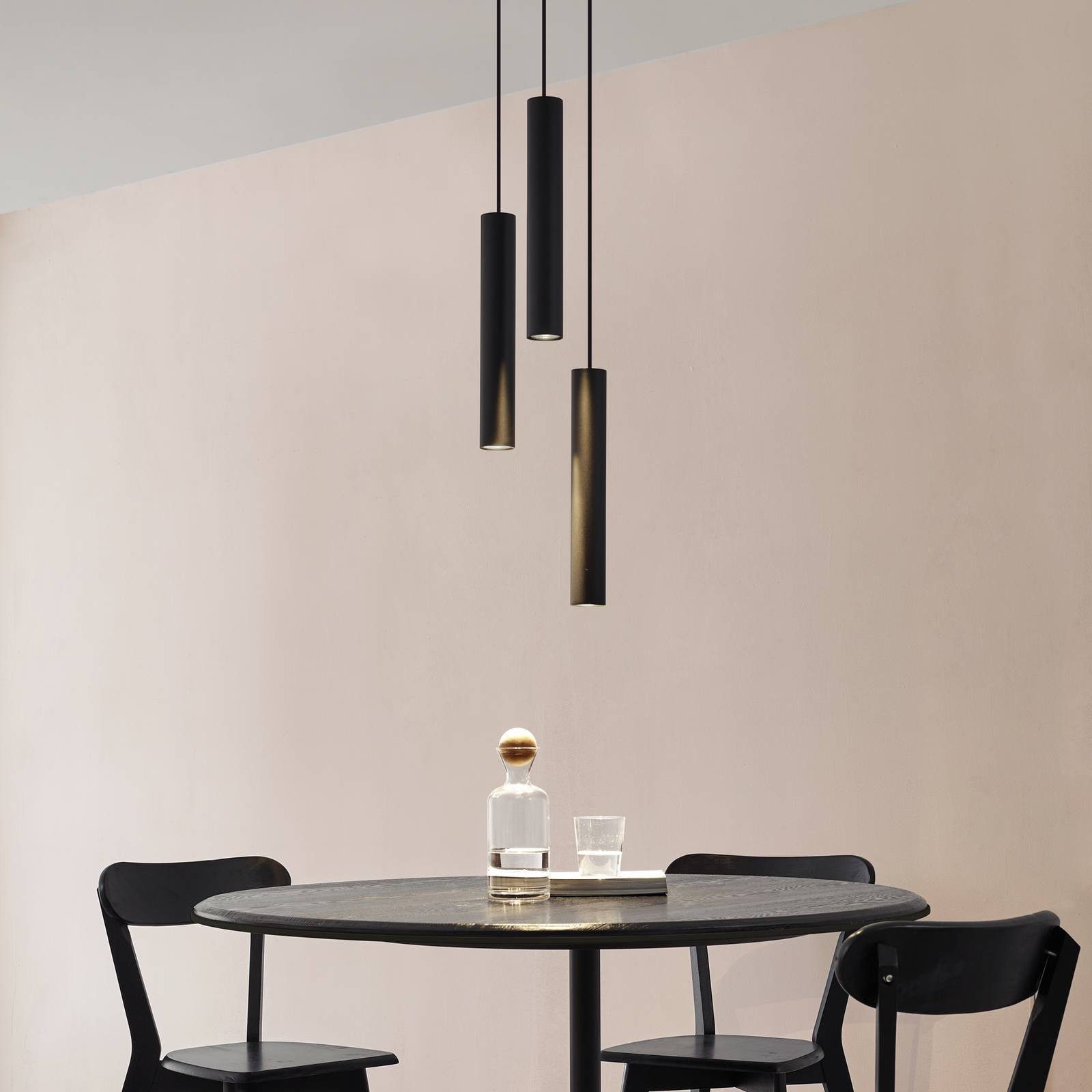 Lindby Hängeleuchte Joffrey, Metall, Schwarz IP20, 3 x 10 W LED