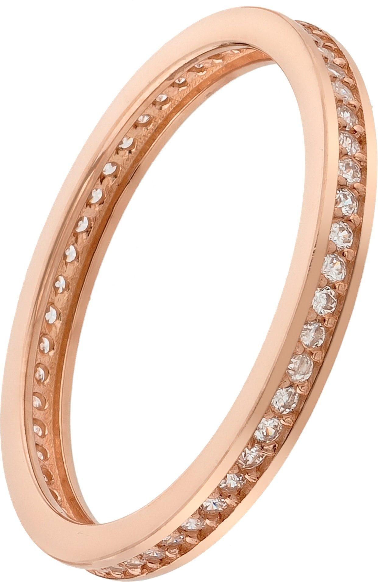 Balia Goldring Balia Damen Ring Zirkonia einreihig (Fingerring), Damen Ring 1-reihig Zirkonia, 58 (18,5), Gold 333, Farbe: weiß, rose