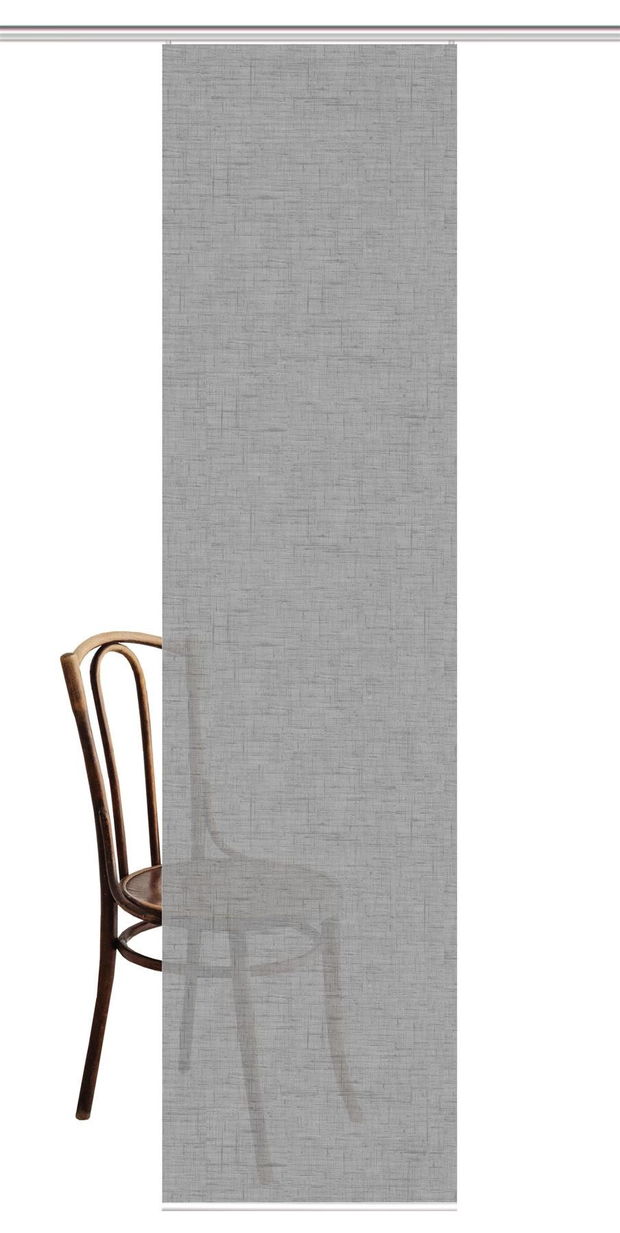 HOME in green Schiebegardine Home In Green Schiebevorhang Bambusoptik Recycelt Digitaldruck Estra (1 St), Kunstfaser, 1x Schiebewand inkl. Paneelwagen und Klemmleiste Grau