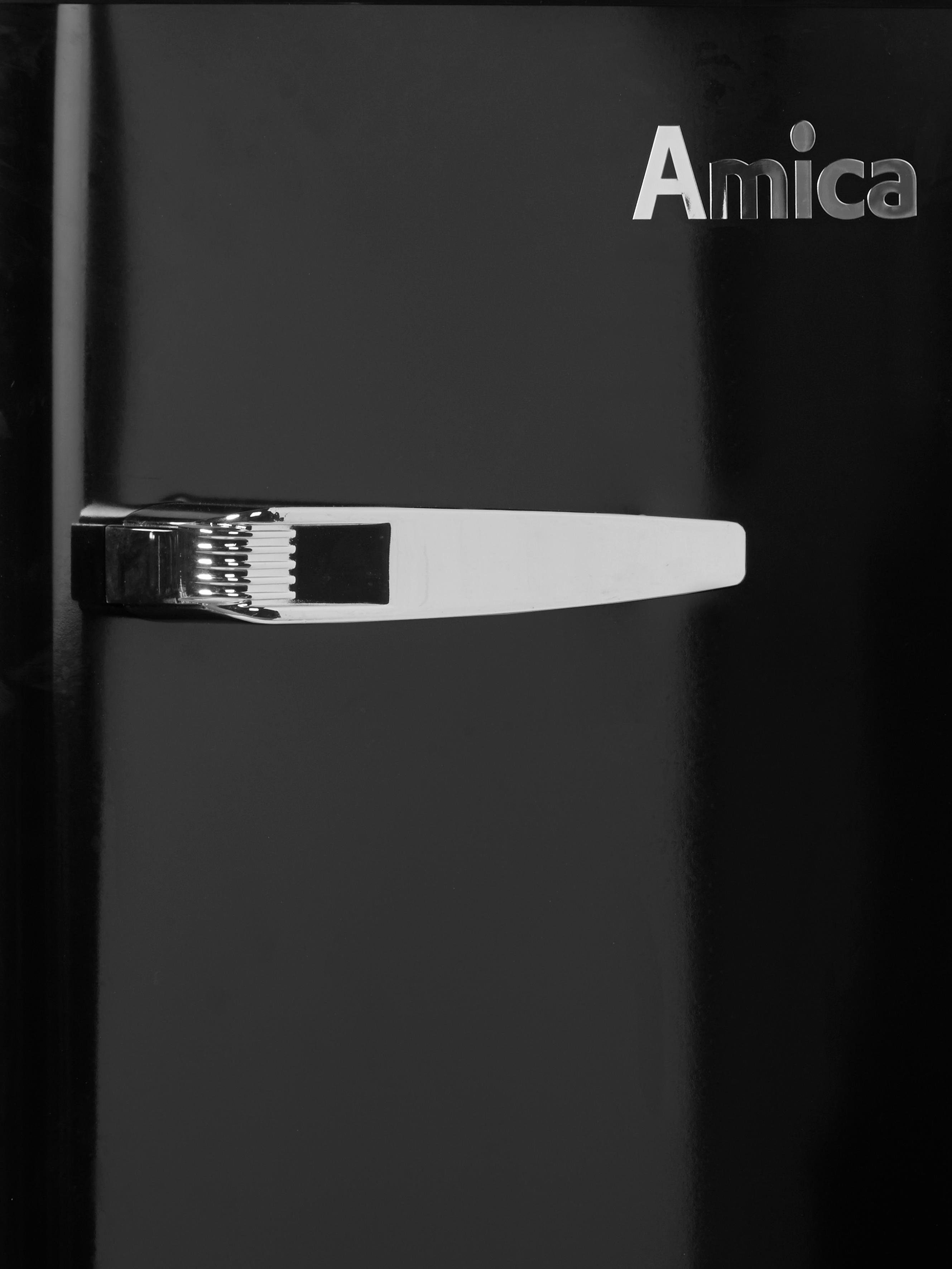 Amica Table Top 87,5 schwarz breit cm KS Kühlschrank 15614 S, hoch, 55 cm