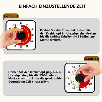 Houhence Intervall-Timer Visueller Timer, Verbesserter 60 Minuten Countdown Timer für Kinder