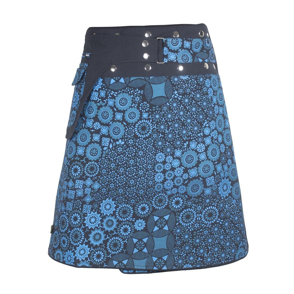 Vishes Minirock Wickelrock Midi Mini-Rock Druckknöpfe günstig online kaufen