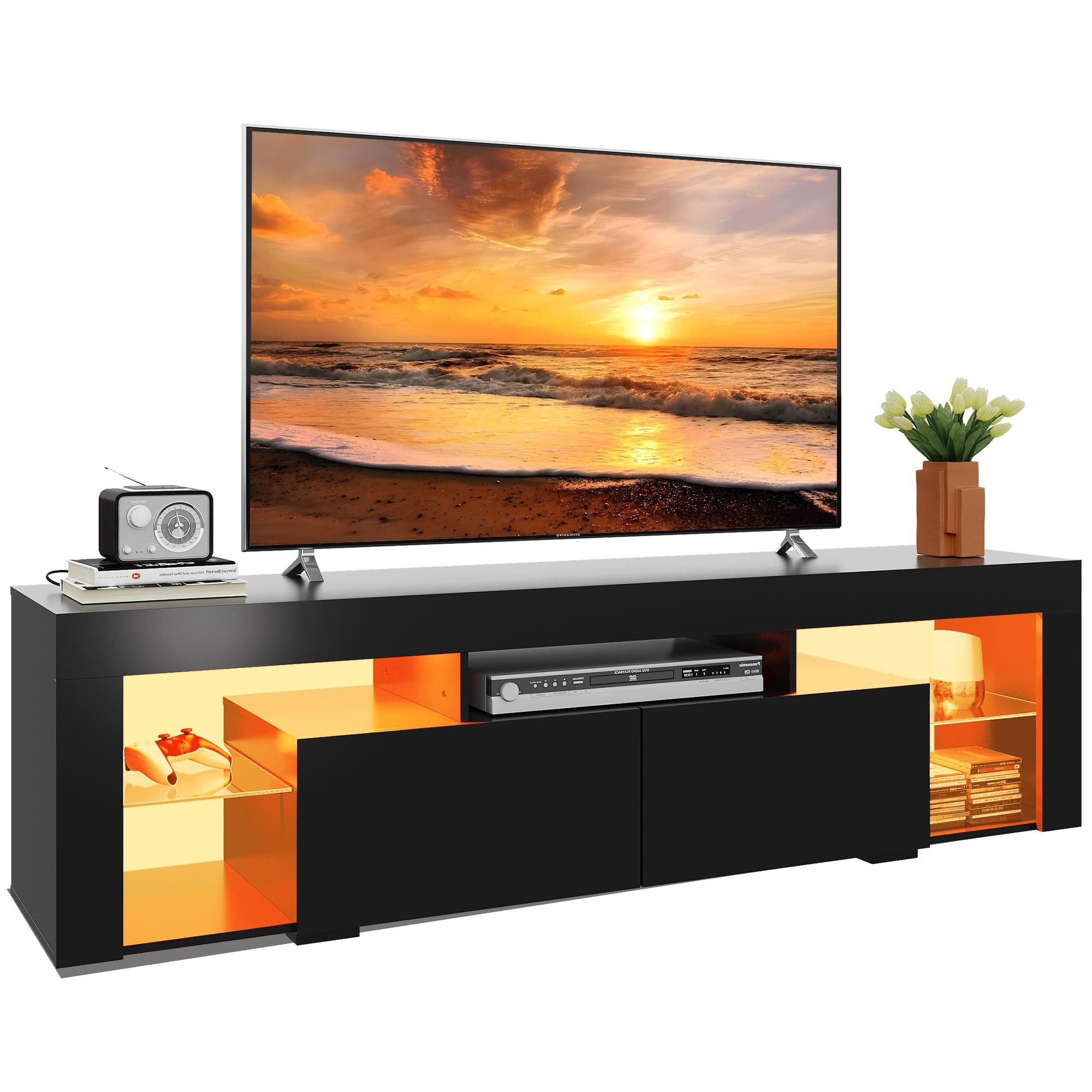 WLIVE Lowboard TV Schrank, Gaming TV Board mit RGB-LED, (Breite 160 cm Fern günstig online kaufen