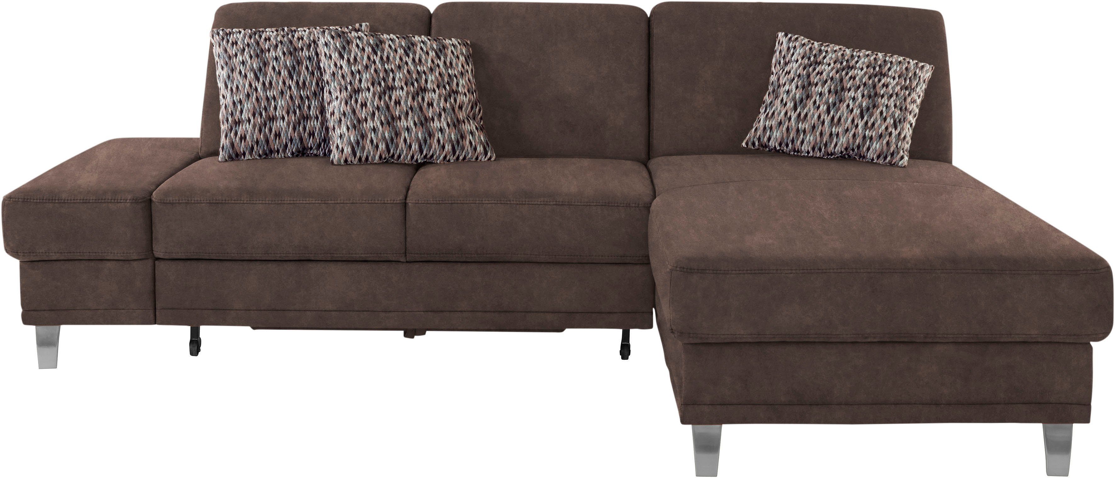sit&more Ecksofa Clio L-Form, optional Schlaffunktion oder Vorziehsitz und Bettkasten, Federkern