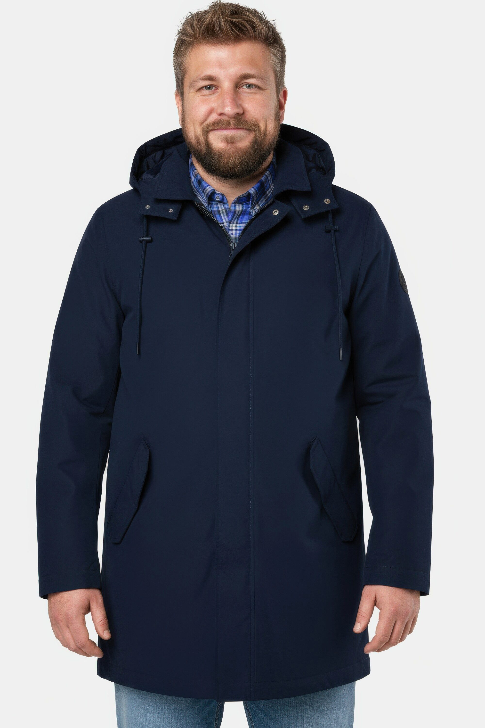 Boston Park Parka Parka Kapuze 2-Wege-Zipper Steppfutter