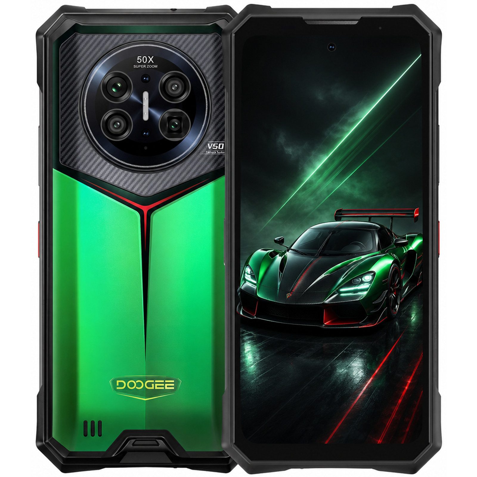 DOOGEE 2026 Smartphone Outdoor Handy DOOGEE V50 12/256GB Android16 oukitel Smartphone (6,78 Zoll FHD+ 120Hz, 11000mAh, 66W, 200MP Quad-Kamera, Android 16)