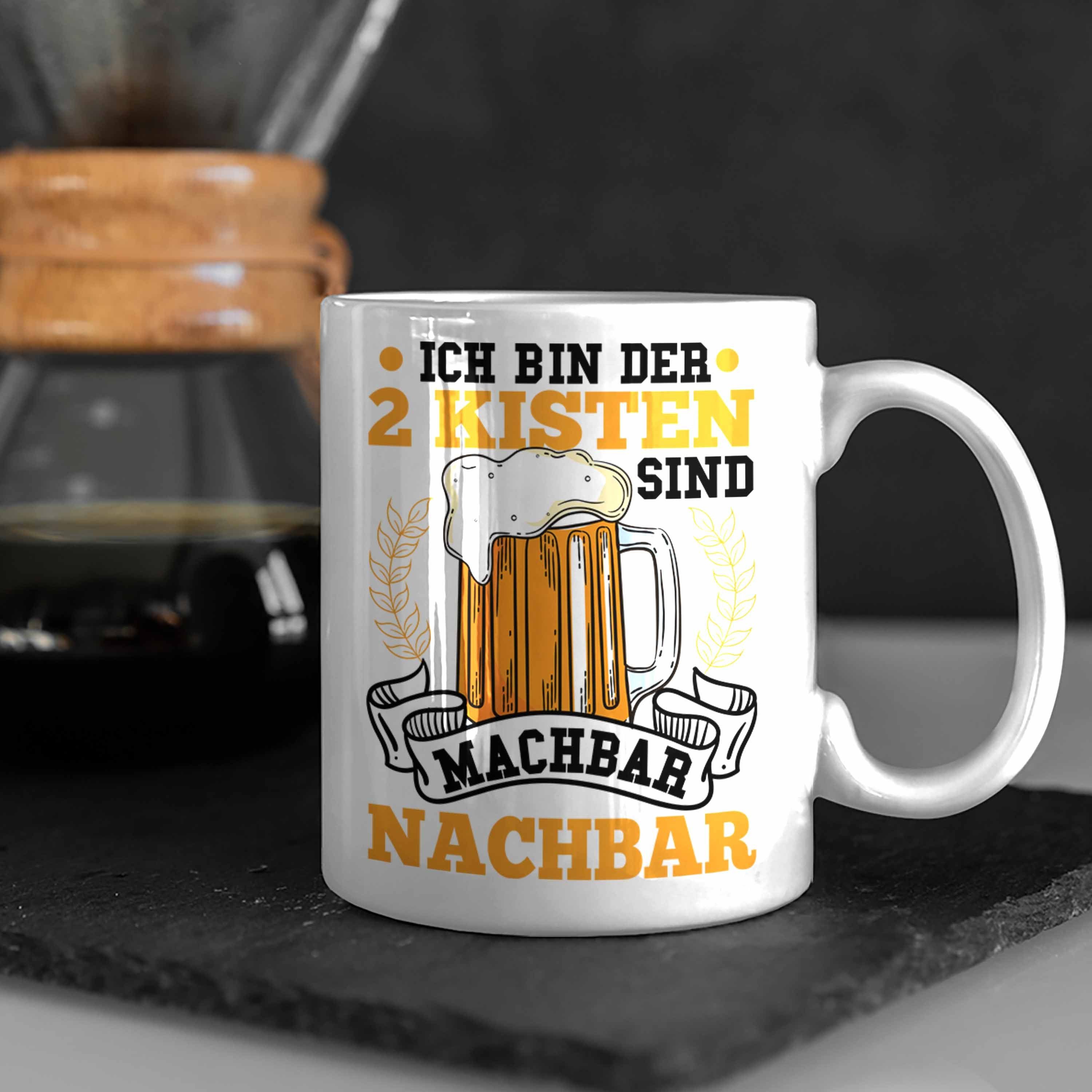 Trendation Tasse Trendation Bester Nachbar Geschenk Geschenkidee Nachbarn - Tasse Nachbar Cooler Weiss