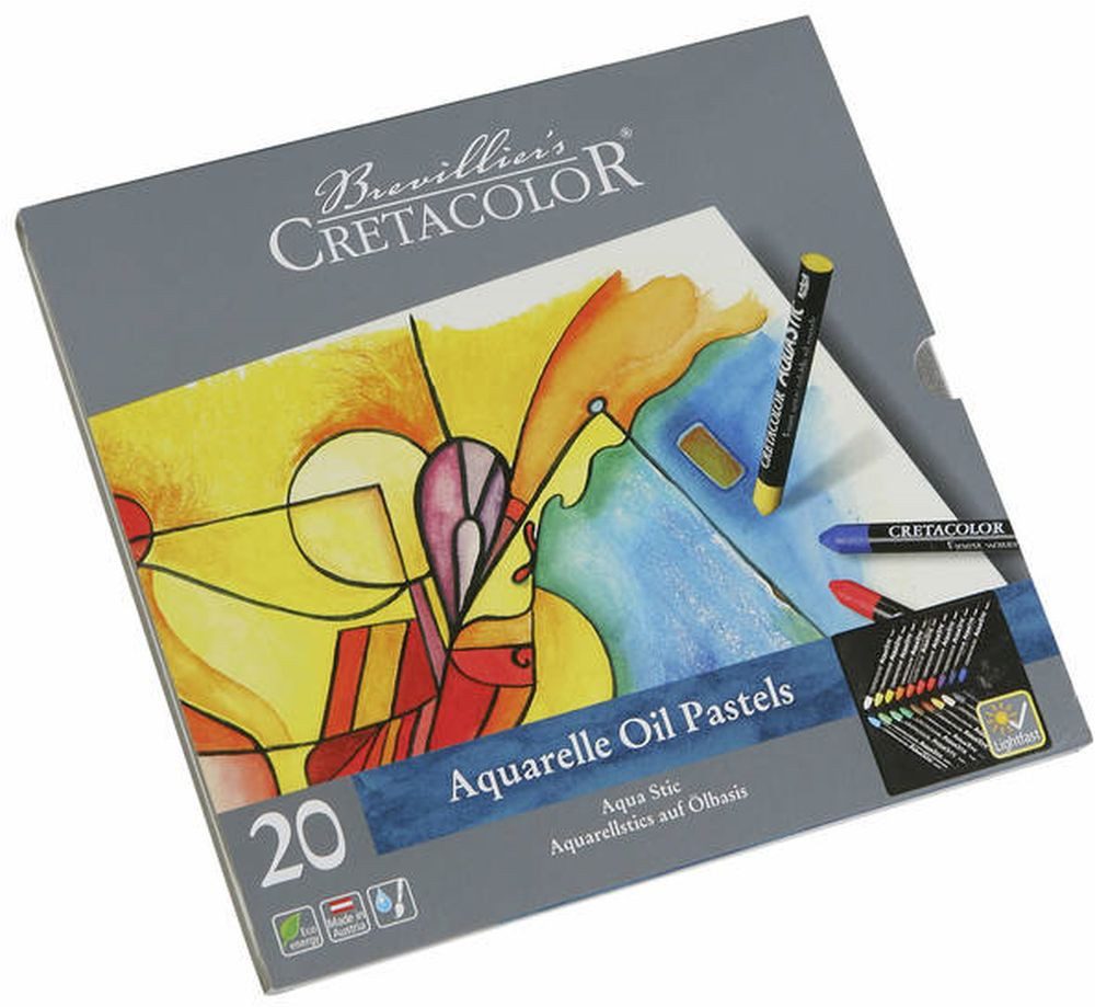 Brevilliers Cretacolor Aquarellstifte Aqua Stic, 20 Aquarellkreiden auf Ölbasis im Metalletui, (20-tlg)