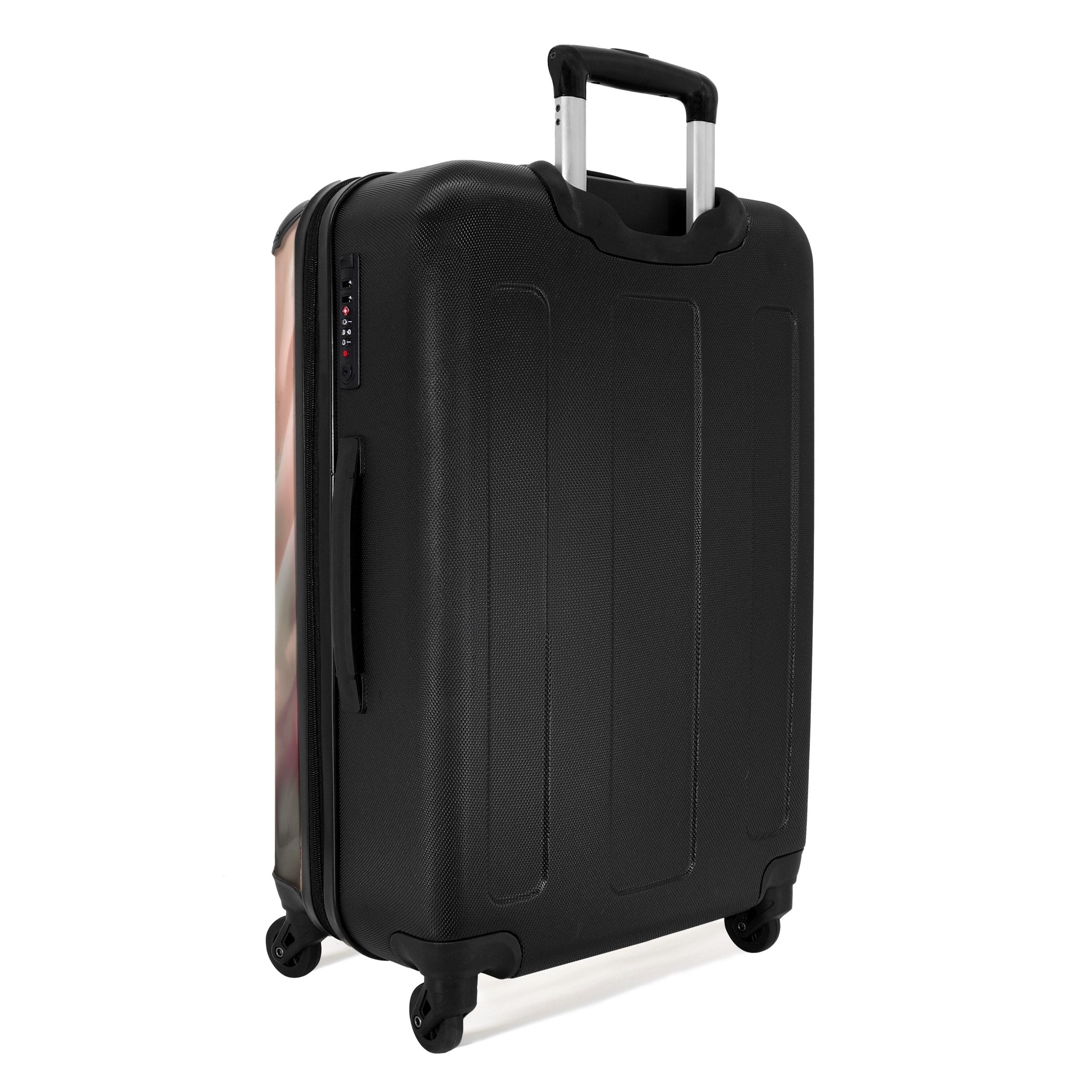 NoBoringSuitcases.com© Kinderkoffer mit leuchtende Räder - Einhorn - Rosen - Magie 67 cm - 72 L, 4 Rollen, Koffer Mittelgroß für 20kg, Suitcase für Erwachsene, Reisekoffer